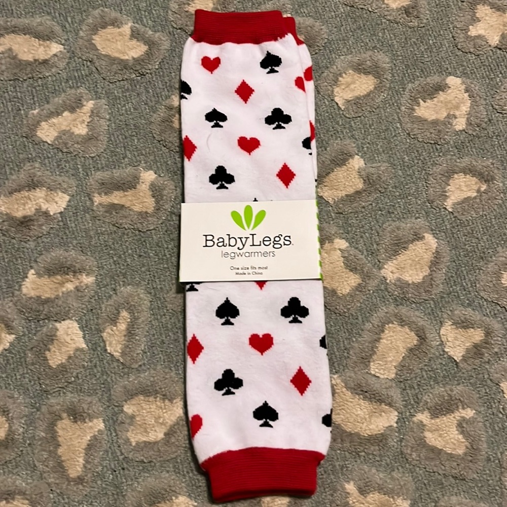 New Baby Legs leg warmers lucky poker fits most up to age 5
